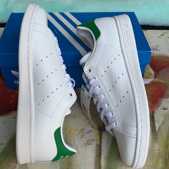 ADIDAS STAN SMITH MENS FTWWHT/FTWWHT/GREEN - Picture 10 of 16